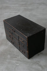 黒漆　小引出し　小箪笥　江戸時代　/  Japanese Antique　Urushi Drawer , Chest