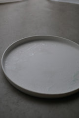 白磁  stone scrach  大皿　Takahiro Yahagi