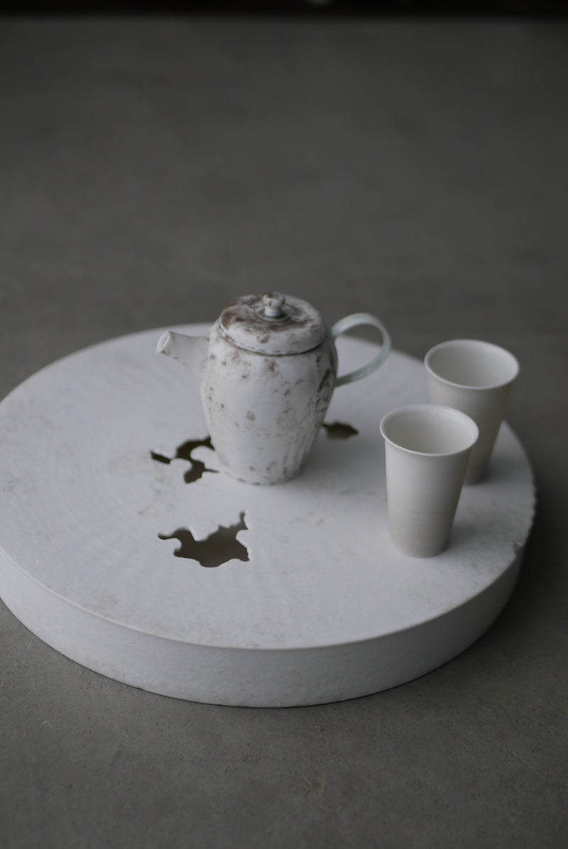 N様専用　白磁　グレージュ　slim 聞香杯　/ Takahiro Yahagi