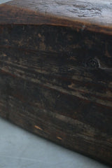 木　刳抜　少数民族　小椅子　木台　大　/  Asian Antique　Primitive 　Wooden　Stool