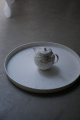 白磁  stone scrach  大皿　Takahiro Yahagi