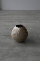 Moon Jar  満月壺　直径17.5cm  Testuya Hioki    Japanese  soil   Art 花器