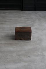 木　刳抜　少数民族　小椅子　木台　大　/  Asian Antique　Primitive 　Wooden　Stool
