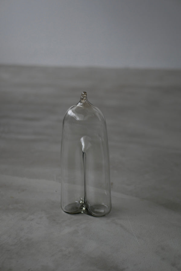 Bottle People No.238 glass object gray 光井威善 / Takeyoshi Mistui
