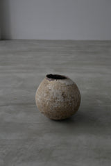 Moon Jar  満月壺　直径17.5cm  Testuya Hioki    Japanese  soil   Art 花器