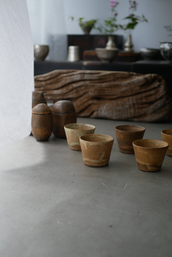 古色　蕎麦猪口　cup    /菊地　亨