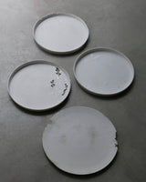 白磁  stone scrach  大皿　Takahiro Yahagi