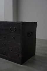 硯付き箪笥　大型配送　/  Japanese Antiques