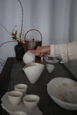 片口　横型 M　 Bone White 半磁器　/  Kanako Yoshida