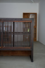 水屋カウンター　ガラス戸棚　大正時代　大型配送　/  Japanese Antiques Tansu Counter キャビネット
