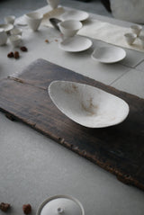 白化粧土　楢灰　茶盤　大皿/  Kanako Yoshida