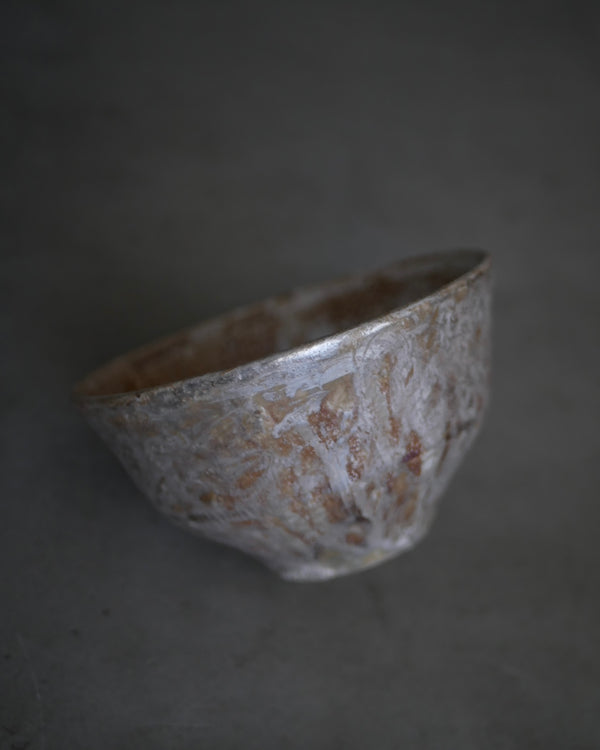 茶煙銀彩　抹茶碗  /菊地　亨