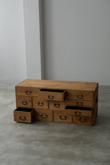 リズムのある箪笥　引出し12杯　明治〜大正期　大型配送　/  Japanese Antique  Tansu Drawer Chest