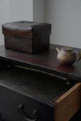 硯付き箪笥　大型配送　/  Japanese Antiques