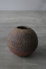 Moon Jar  満月壺　直径20/ Testuya Hioki    Japanese  soil   Art 花器