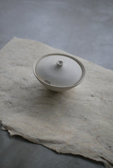 茶漉し蓋碗　Bone White 半磁器　日本茶　中国茶　/  Kanako Yoshida