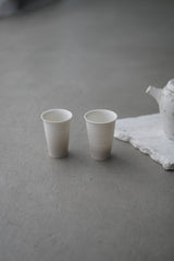 N様専用　白磁　グレージュ　slim 聞香杯　/ Takahiro Yahagi