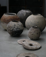 Moon Jar  満月壺　直径22/ Testuya Hioki    Japanese  soil   Art 花器