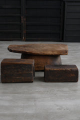 木　刳抜　少数民族　小椅子　小　/  Asian Antique　Primitive Wooden  Stool