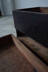 引出し付き　収納箱　江戸時代　/  大型配送　/  Japanese Antiques