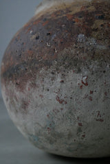 Moon Jar  満月壺　直径23/ Testuya Hioki    Japanese  soil   Art 花器