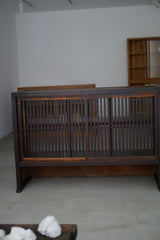 水屋カウンター　ガラス戸棚　大正時代　大型配送　/  Japanese Antiques Tansu Counter キャビネット
