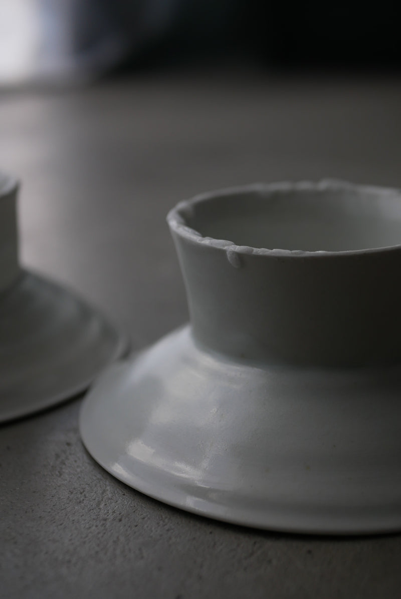 白瓷台皿　/ タナカシゲオ　