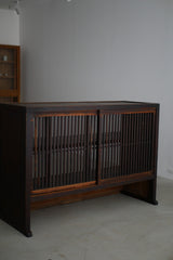 水屋カウンター　ガラス戸棚　大正時代　大型配送　/  Japanese Antiques Tansu Counter キャビネット