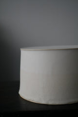 White Veil 釉かけ分け  台皿　/ Akari Sato