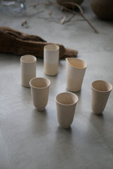 White Veil  釉かけ分け　片口　石肌　/ Akari Sato 石肌