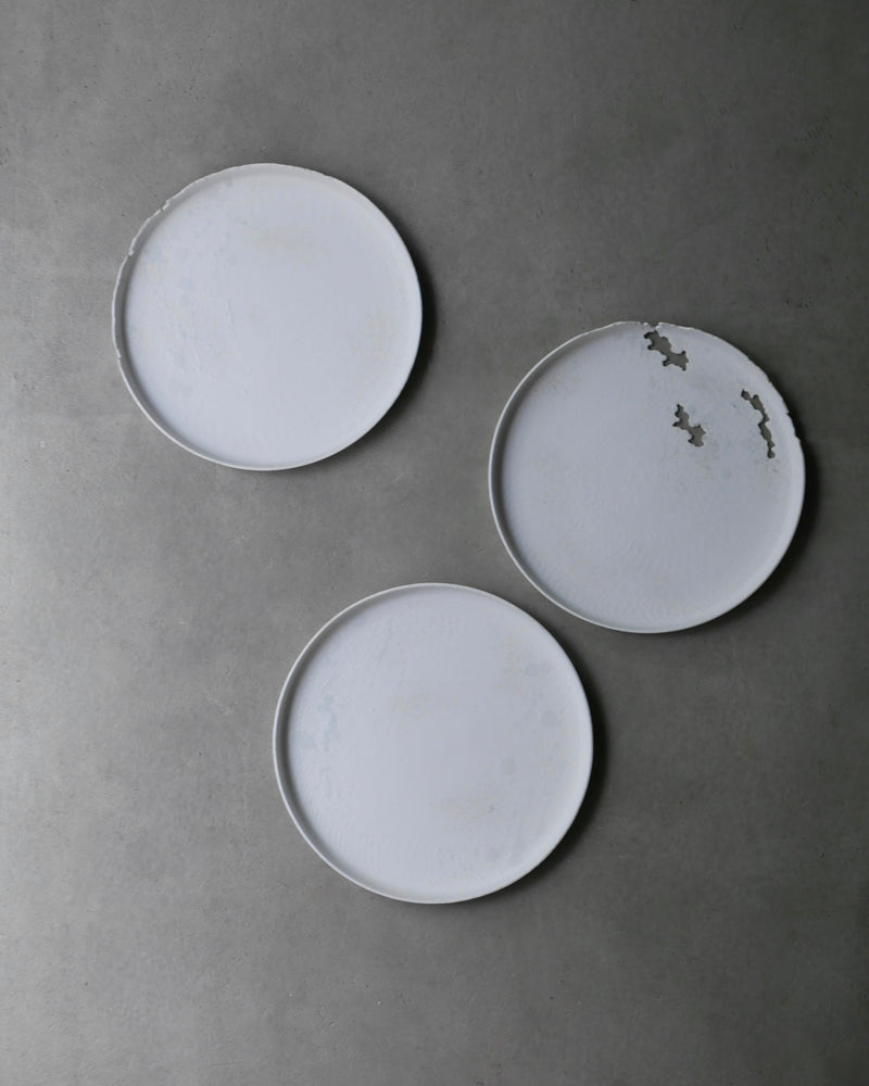 白磁　五月雨の大皿/茶盤　02 / Takahiro Yahagi