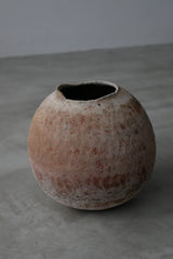 Moon Jar  満月壺　直径22/ Testuya Hioki    Japanese  soil   Art 花器