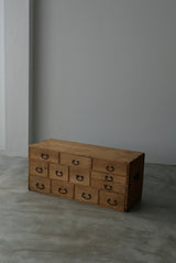 リズムのある箪笥　引出し12杯　明治〜大正期　大型配送　/  Japanese Antique  Tansu Drawer Chest