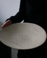 ドローイング　大皿/ Akari Sato 石肌