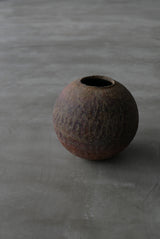 Moon Jar  満月壺　直径20/ Testuya Hioki    Japanese  soil   Art 花器