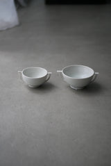 白瓷双耳付茶杯　S/M　/ タナカシゲオ
