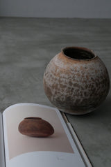 Moon Jar  満月壺　直径20/ Testuya Hioki    Japanese  soil   Art 花器