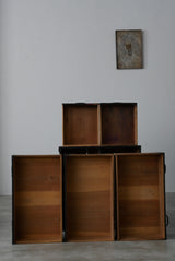 静かな黒漆　庄内箪笥　江戸から明治期　/  Japanese Antiques  Urushi  Wooden Drawer ,Chest