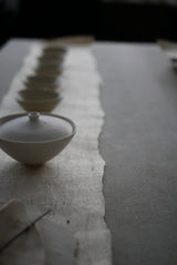 茶漉し蓋碗　Bone White 半磁器　日本茶　中国茶　/  Kanako Yoshida