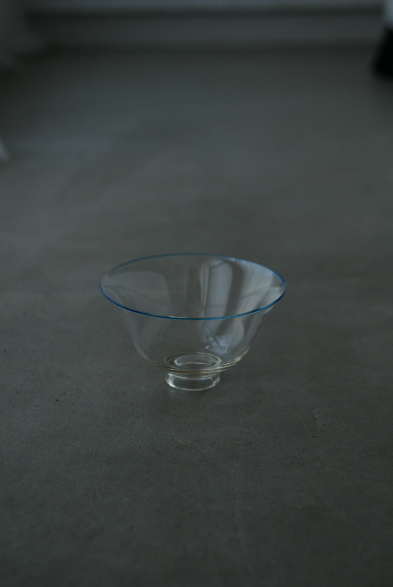 藍線文　硝子　小鉢　/ WASHIZUKA GLASS STUDIO