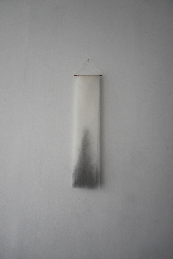 専用 / 布掛け軸　　煙の姿__02/ 墨染め