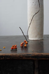 釉かけ分け　花器　White &Stone Veil    / Akari Sato