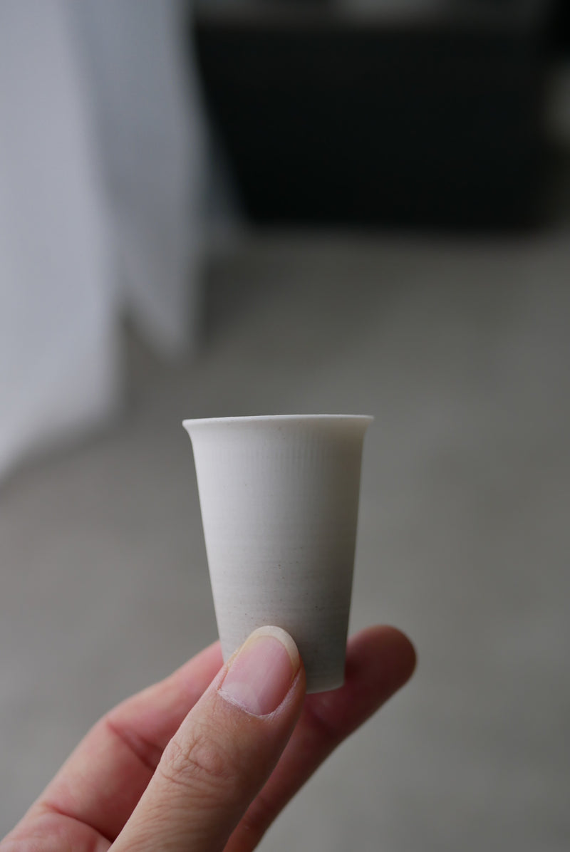 N様専用　白磁　グレージュ　slim 聞香杯　/ Takahiro Yahagi