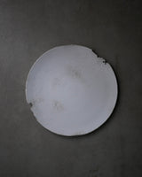 白磁  stone scrach  大皿　Takahiro Yahagi