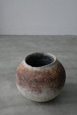 Moon Jar  満月壺　直径23/ Testuya Hioki    Japanese  soil   Art 花器