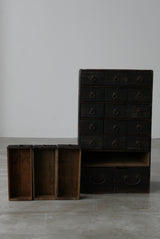 薬箪笥　浮造り　江戸時代　/  Japanese Antique　Drewer 　Chest　Tansu