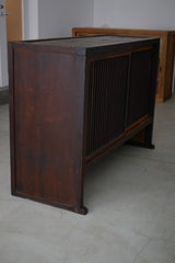 水屋カウンター　ガラス戸棚　大正時代　大型配送　/  Japanese Antiques Tansu Counter キャビネット