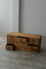 リズムのある箪笥　引出し12杯　明治〜大正期　大型配送　/  Japanese Antique  Tansu Drawer Chest