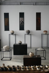 Moon Jar  満月壺　直径22/ Testuya Hioki    Japanese  soil   Art 花器