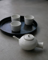 白瓷棒手茶壺　/ タナカシゲオ